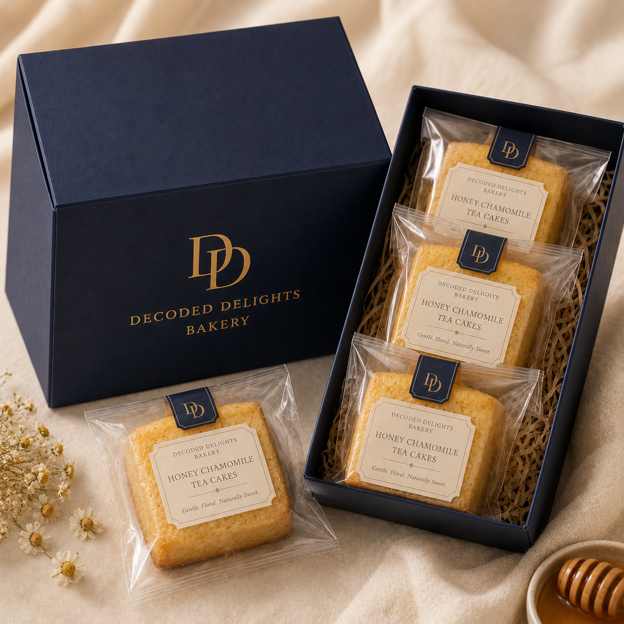 Honey Chamomile Tea Cake Box