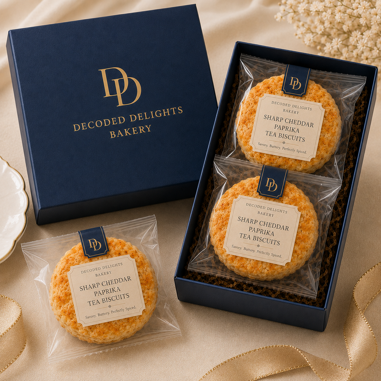 Sharp Cheddar Paprika Tea Biscuit Box