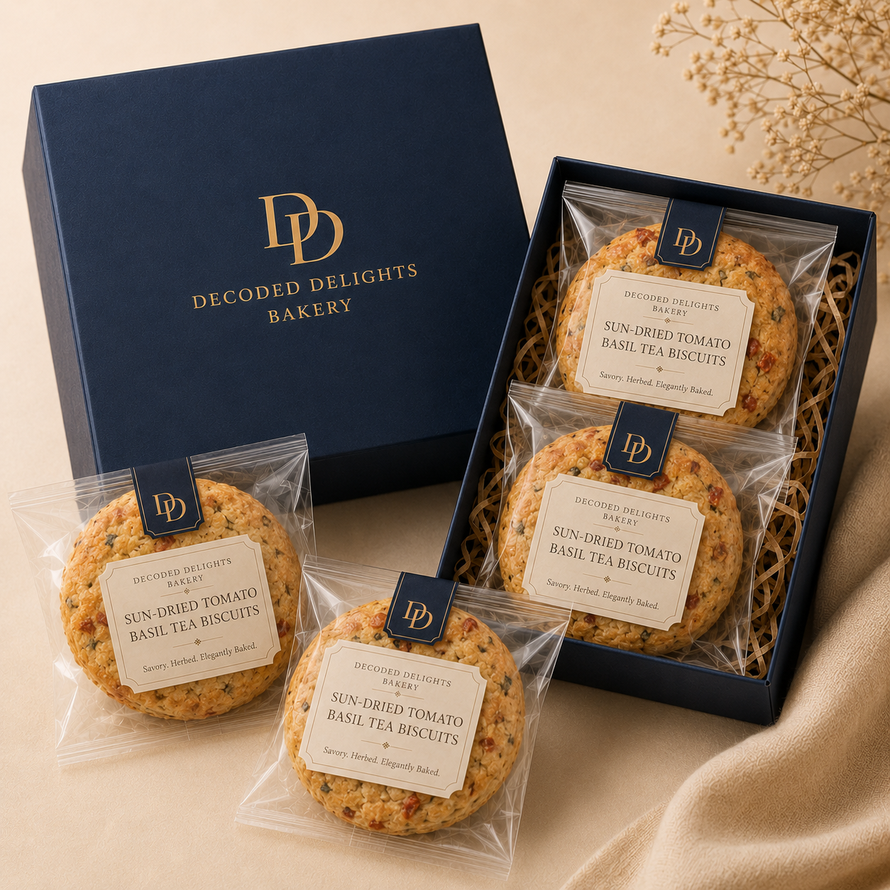 Sun-Dried Tomato Basil Tea Biscuit Box