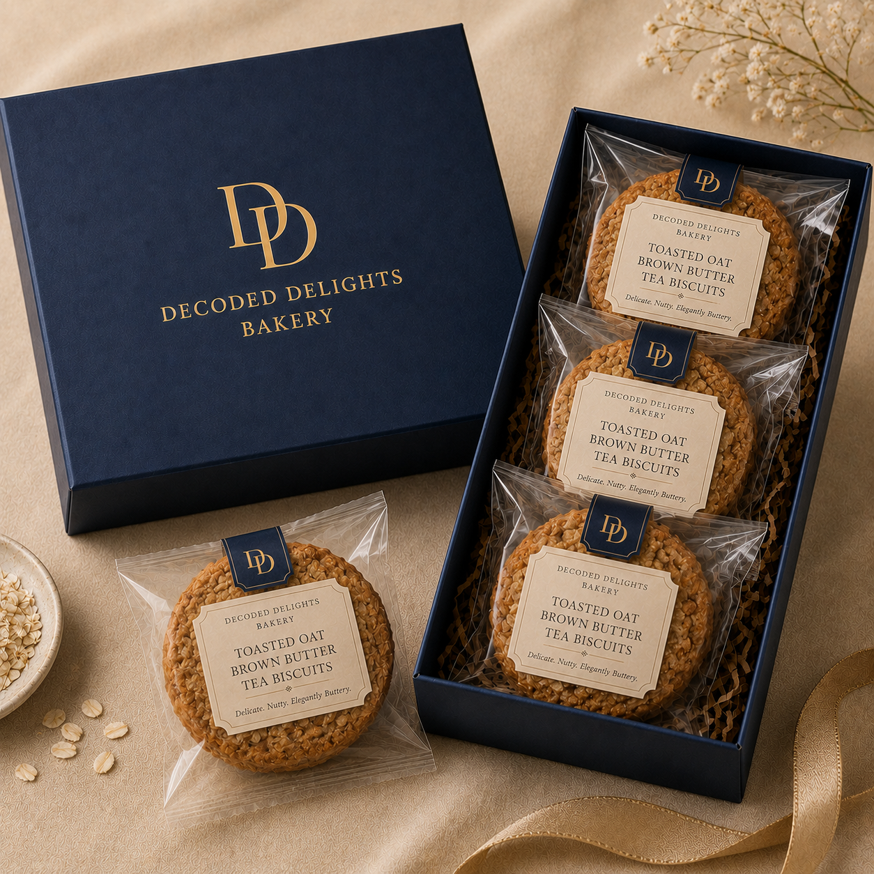 Toasted Oat Brown Butter Tea Biscuit Box
